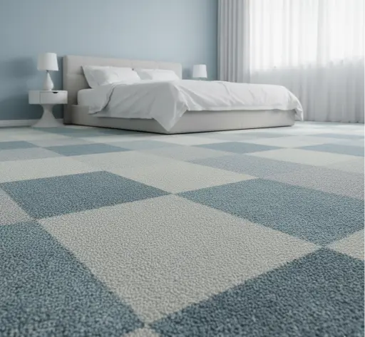 Classic traditional Persian rug with intricate floral patterns in a luxury vintage bedroom.